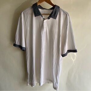 Travis Matthew Golf Polo Sz XXL Men’s White Short Sleeve Collared EUC